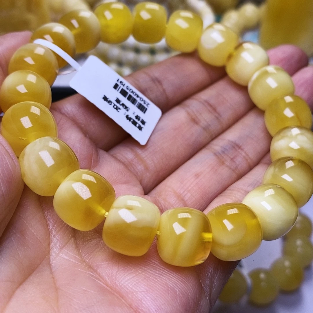 蜜蜡未镶嵌手串12老型手串