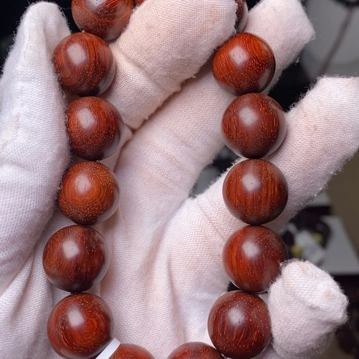 小叶紫檀手串/手链原汁原味1.5cm 偏树心 特价