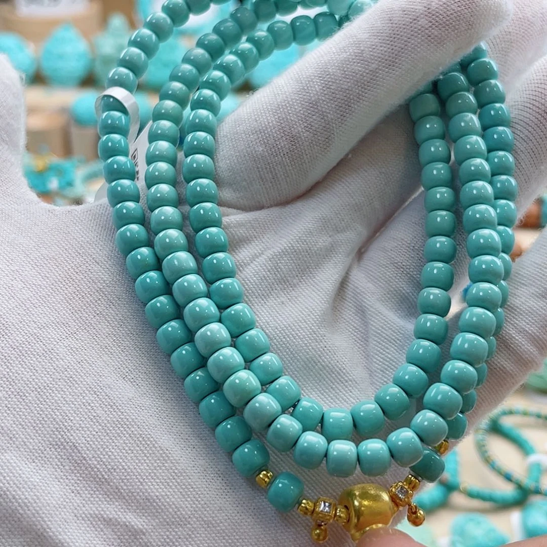 绿松石18K金镶嵌珠宝奇石5.7