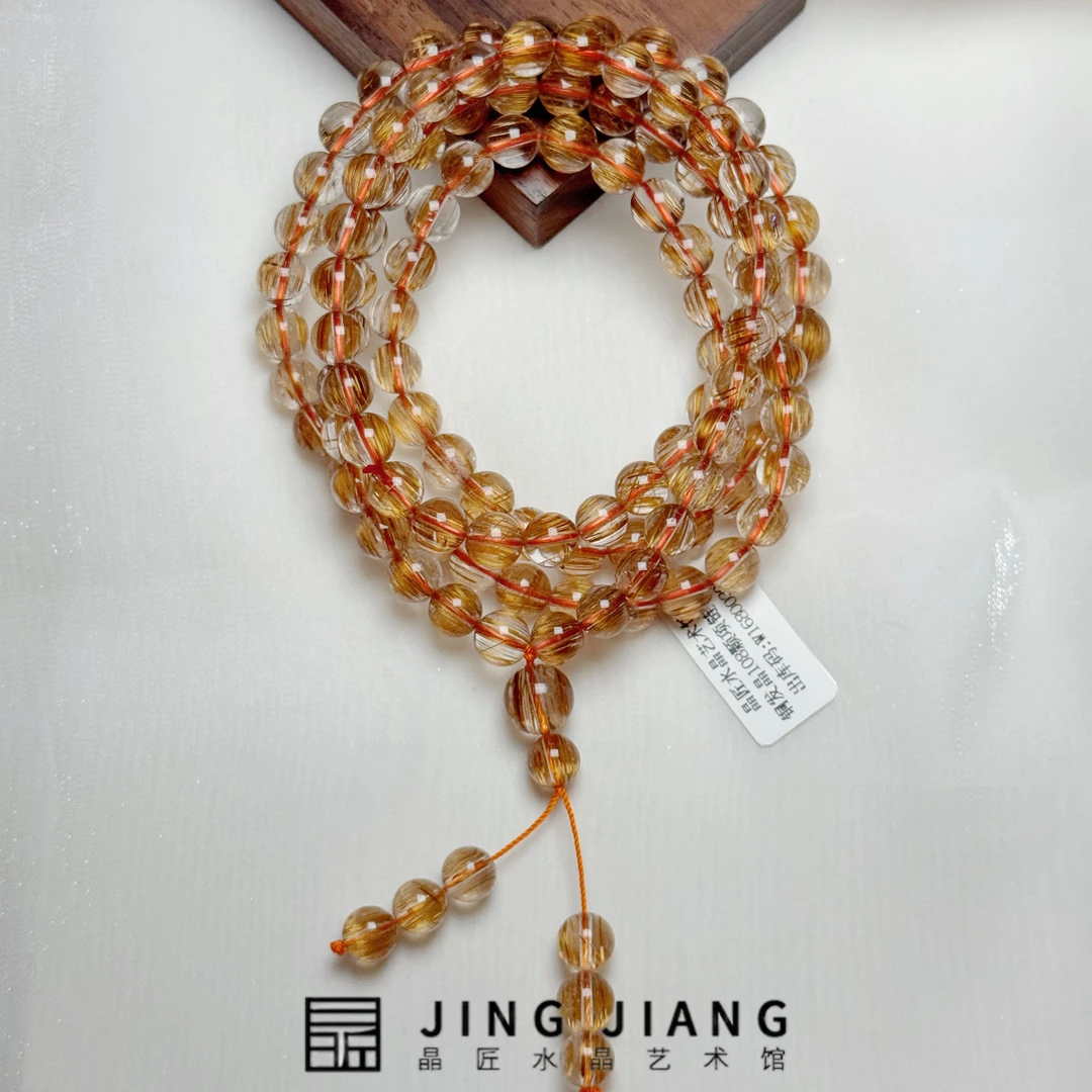 晶匠铜发晶108颗项链 8mm+ 编号H-JP56068