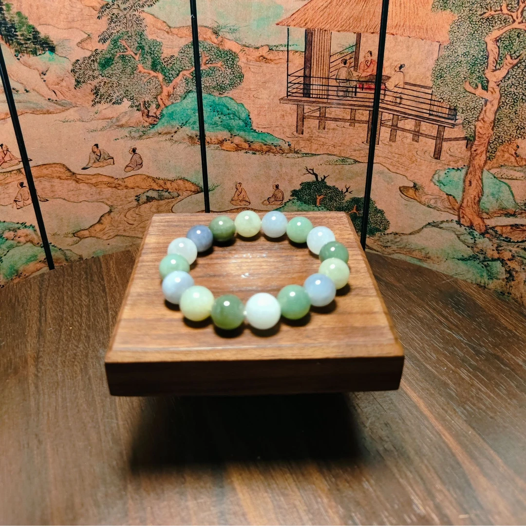 H和田玉多宝圆珠手串（卡12）0517