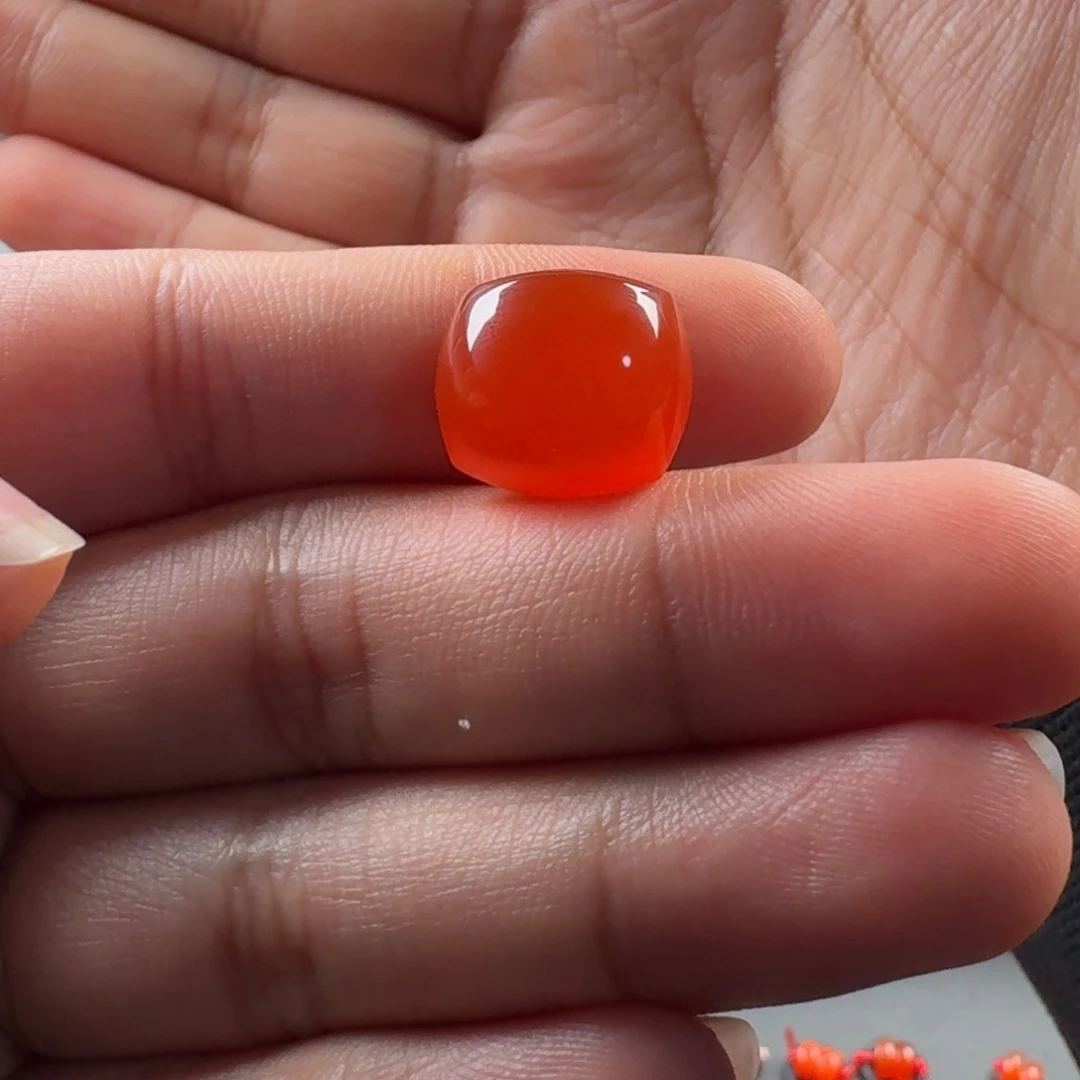 南红玛瑙未镶嵌面包戒14.7mm