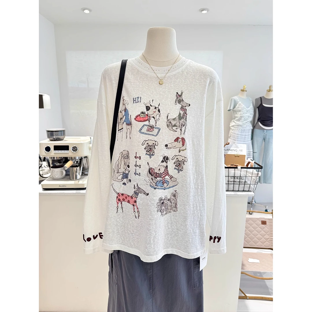 雪花棉长袖防晒t恤女打底衫夏季2025新款洋气百搭轻薄透气防晒衣