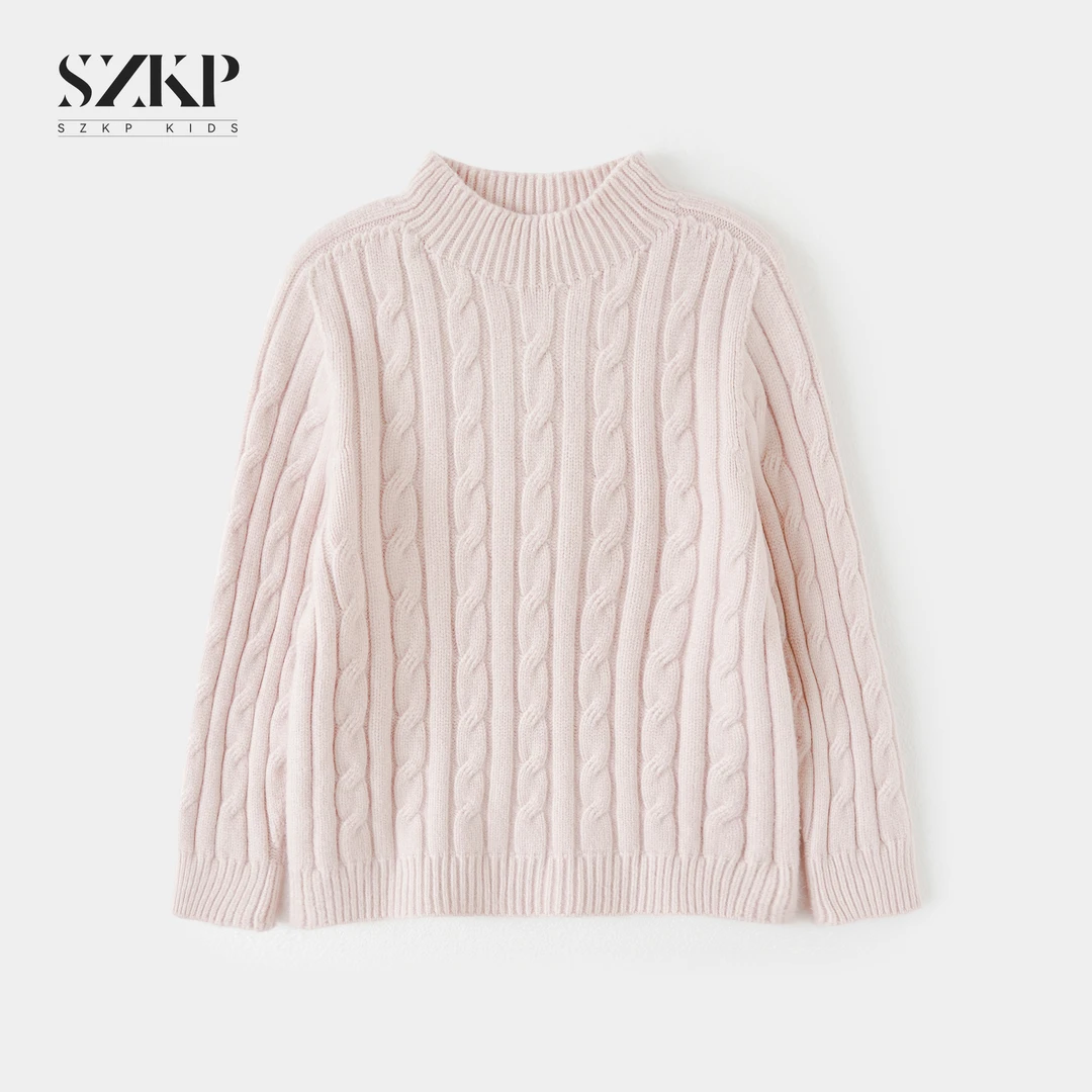 SZKP冬季2025新款女童保暖上衣中大童休闲时尚儿童毛衣PYYD552880