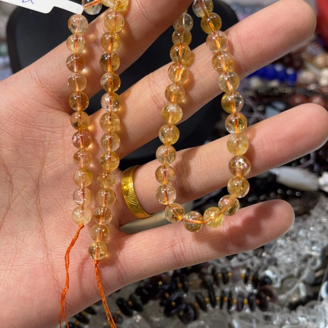 银S925镶嵌烟晶手链卡6➕天然黄塔