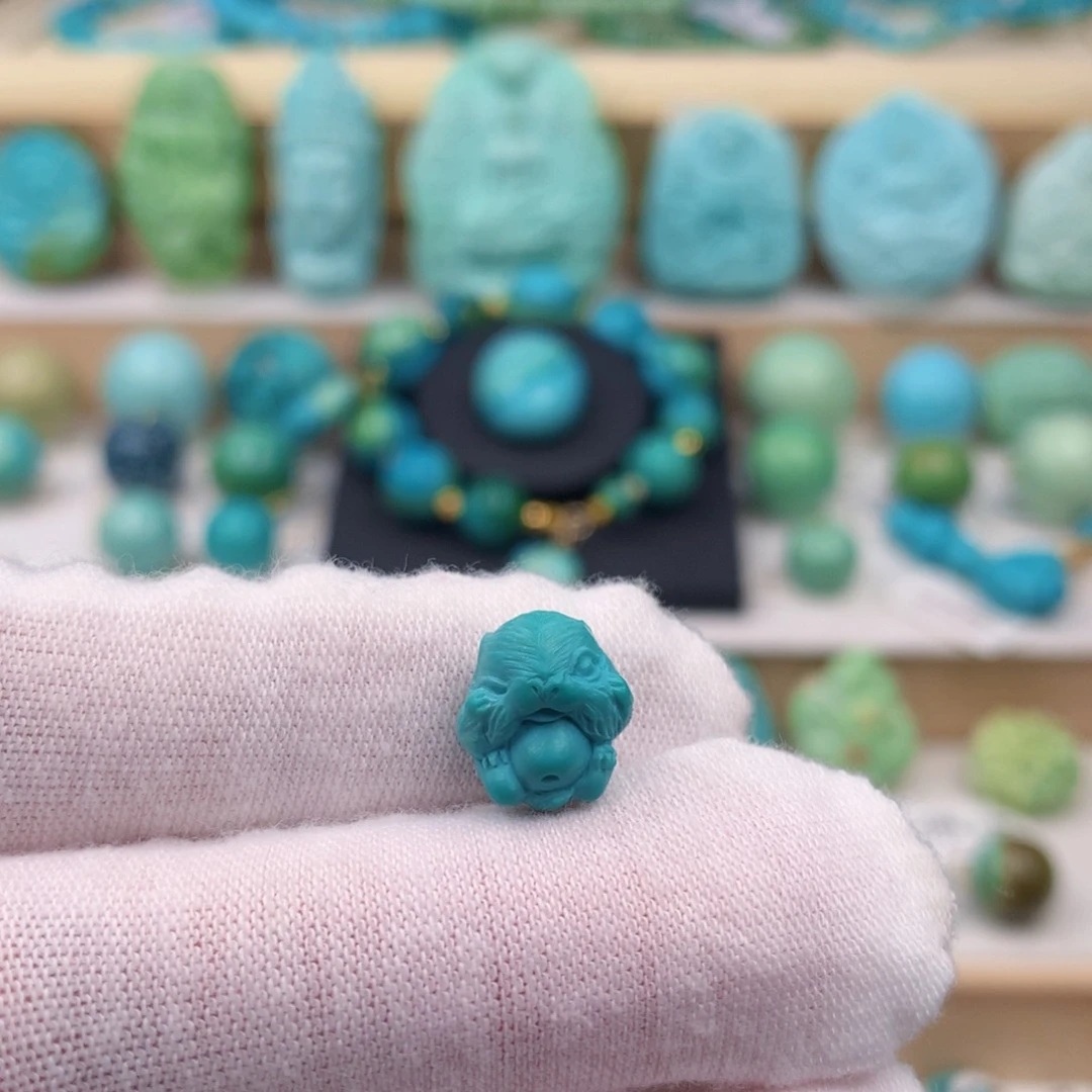 未镶嵌绿松石珠宝奇石卡10