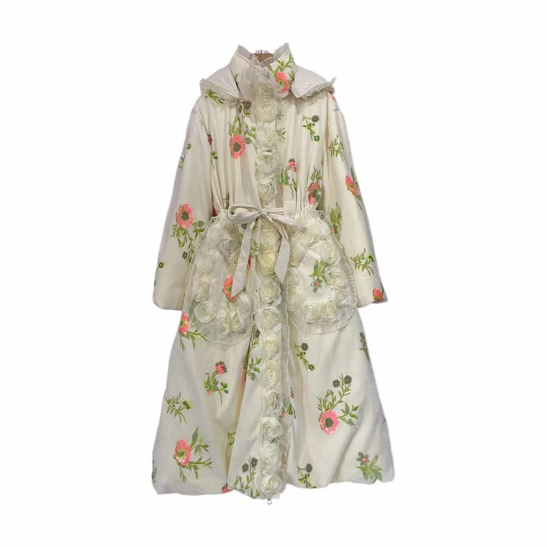 2024【气质女神】加厚白鸭绒保收腰过膝外中款9566-2