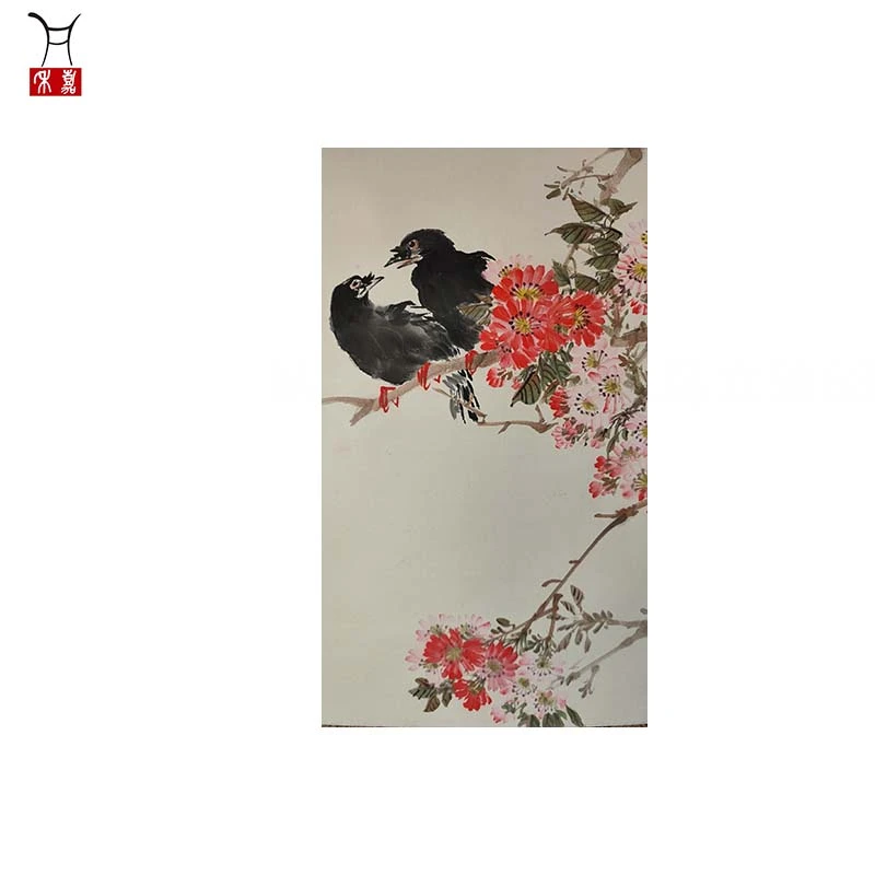 M1033花鸟立轴68x45/2.8平尺