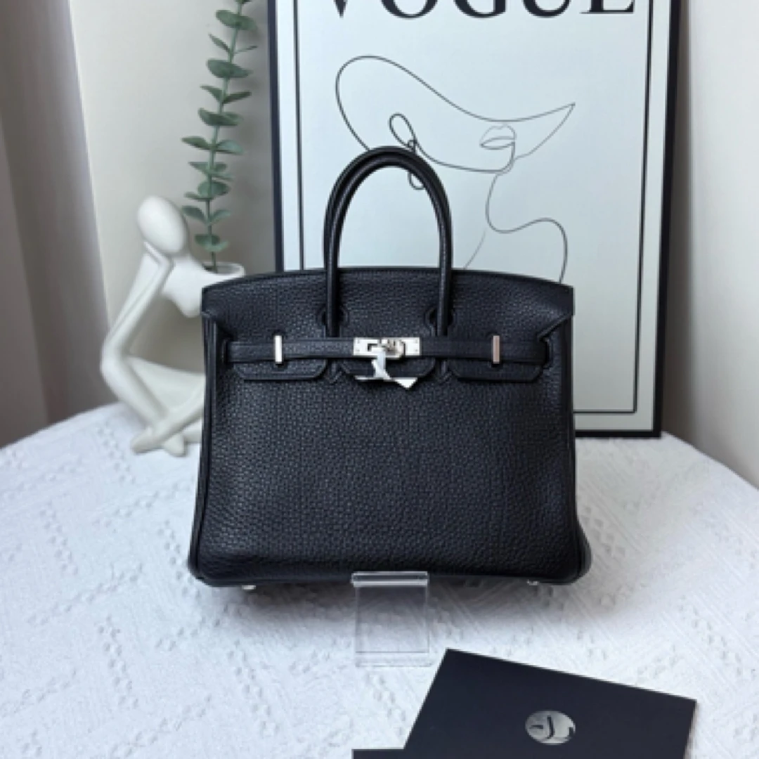 99新 Hermes/爱马仕 BK25 黑银 togo皮 框N/10年/JWS435