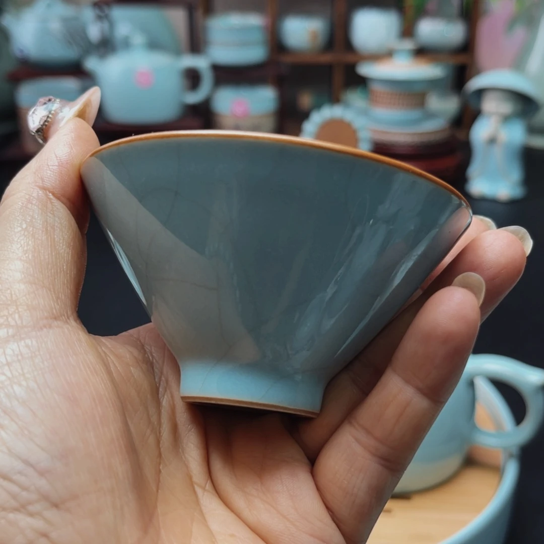 【闪购商品】汝州单壶,壶,天青微蓝,高品