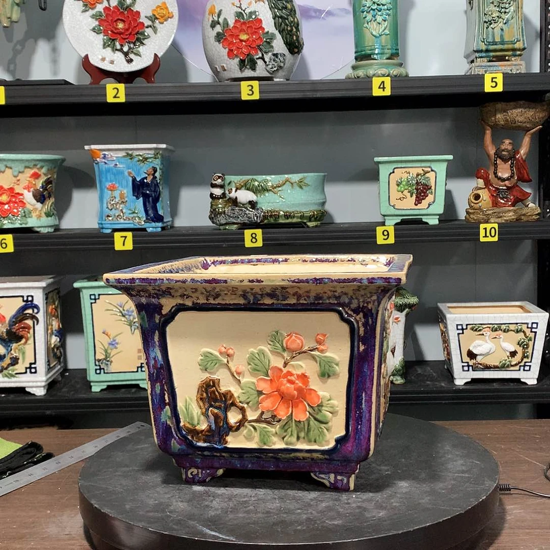 云***漆正宗岭南石湾盆不退换