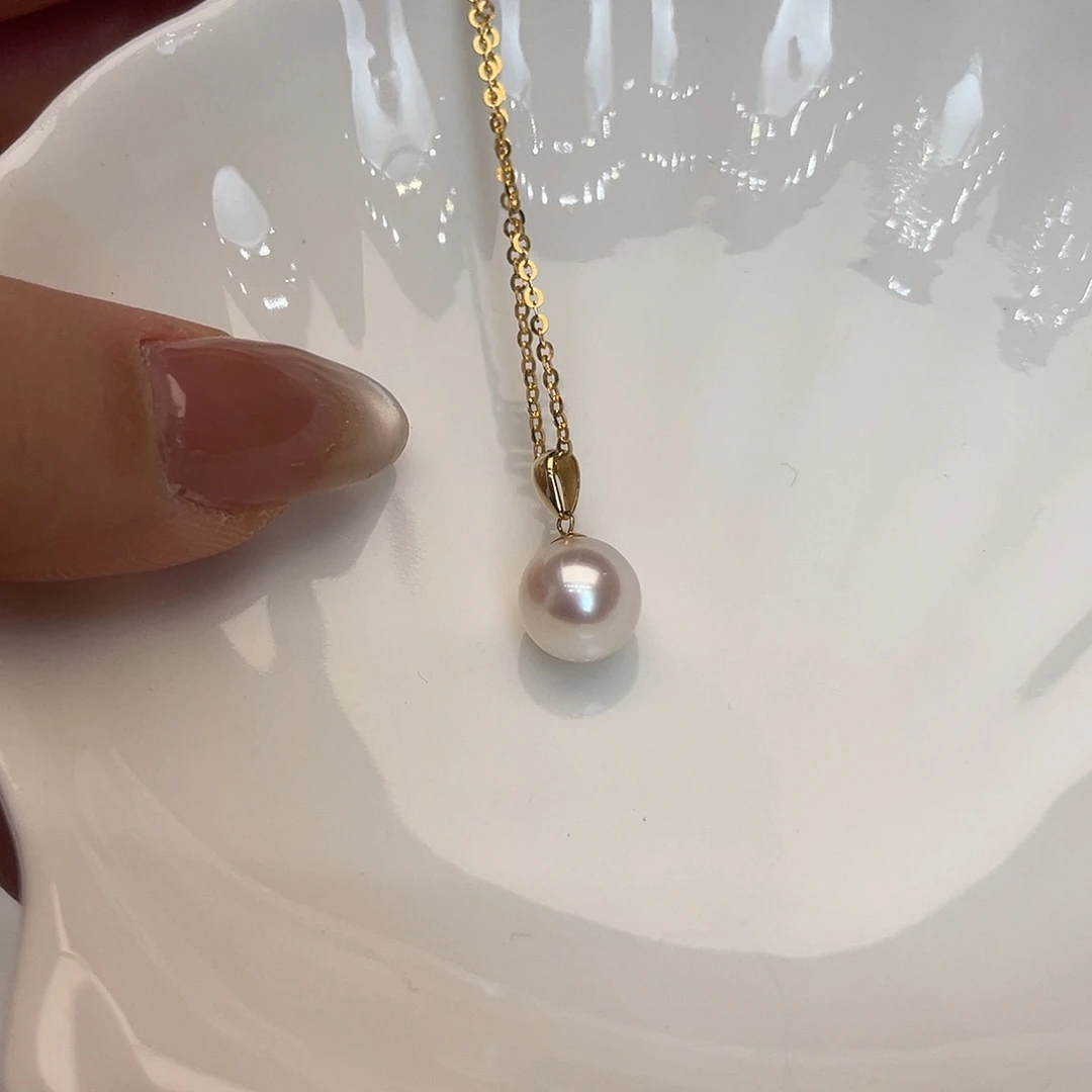 海水珍珠吊坠(赠链)18K金镶嵌