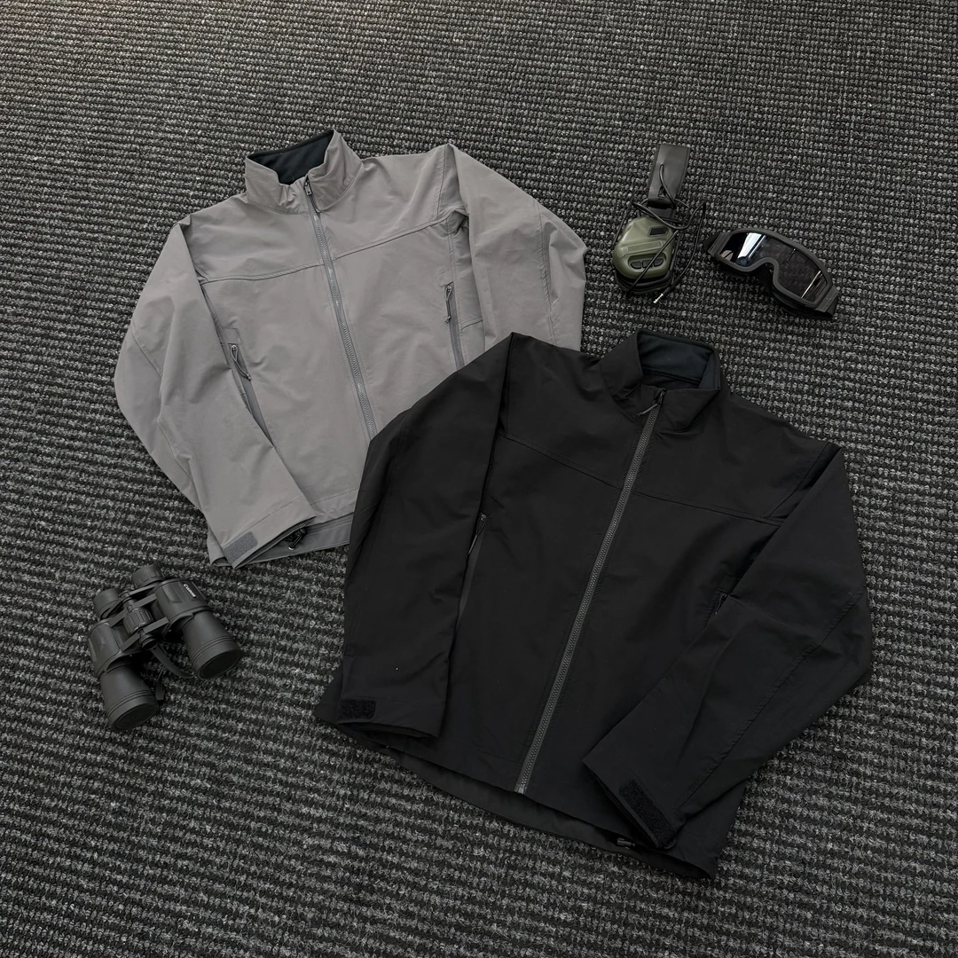 春季男士运动户外休闲透气防水防风立领拉链夹克Leaf软壳冲锋衣