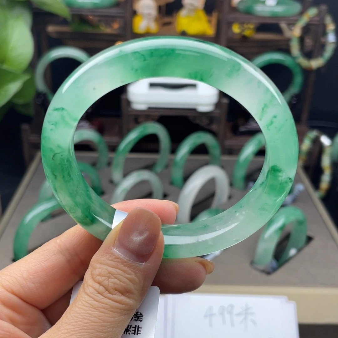 石英质玉（非洲翠）未镶嵌手镯+59.2