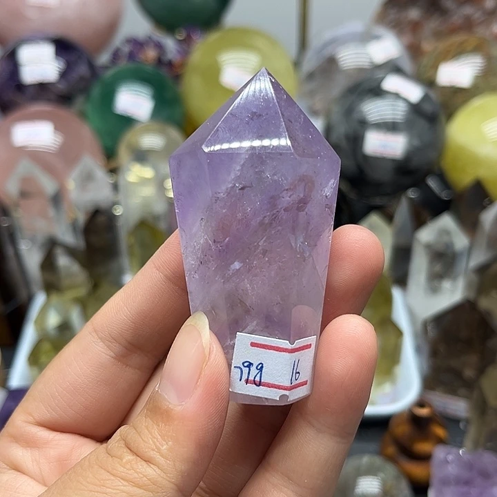 未镶嵌珠宝半成品水晶79克紫水晶柱