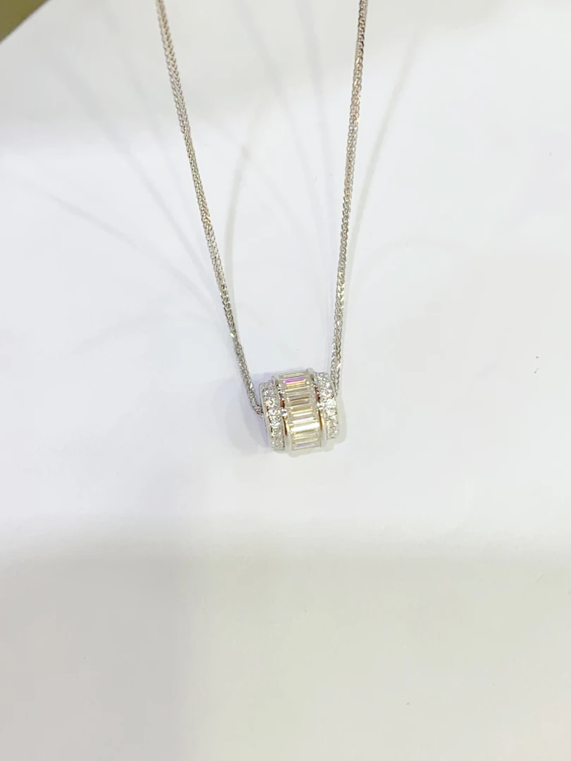 吊坠925银莫桑石 S925银镶嵌莫桑石吊坠路路通（不含链）777