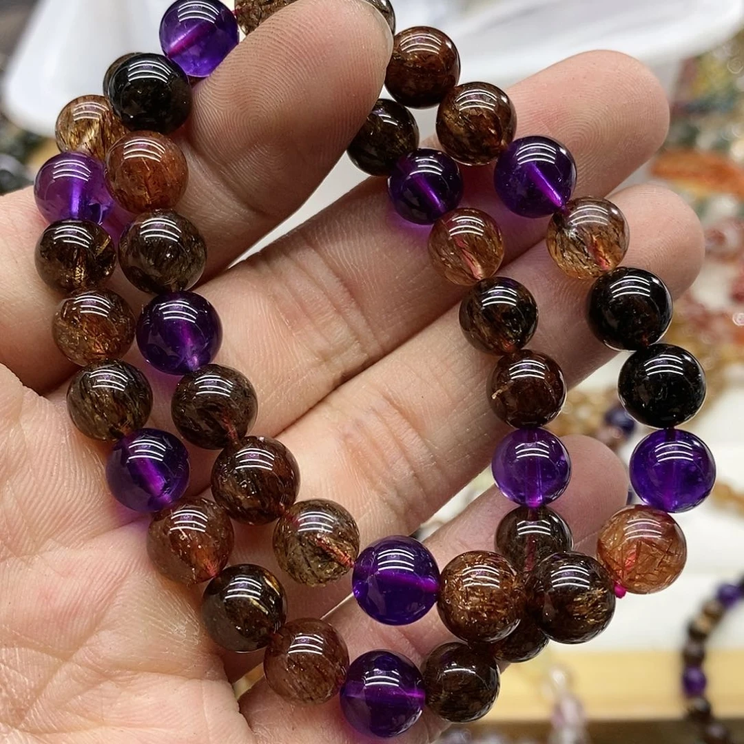 水晶手链未镶嵌多样性发货发一条