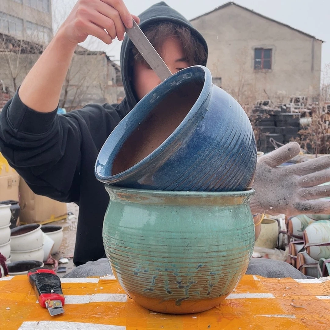 红陶宜兴紫砂花盆19/16