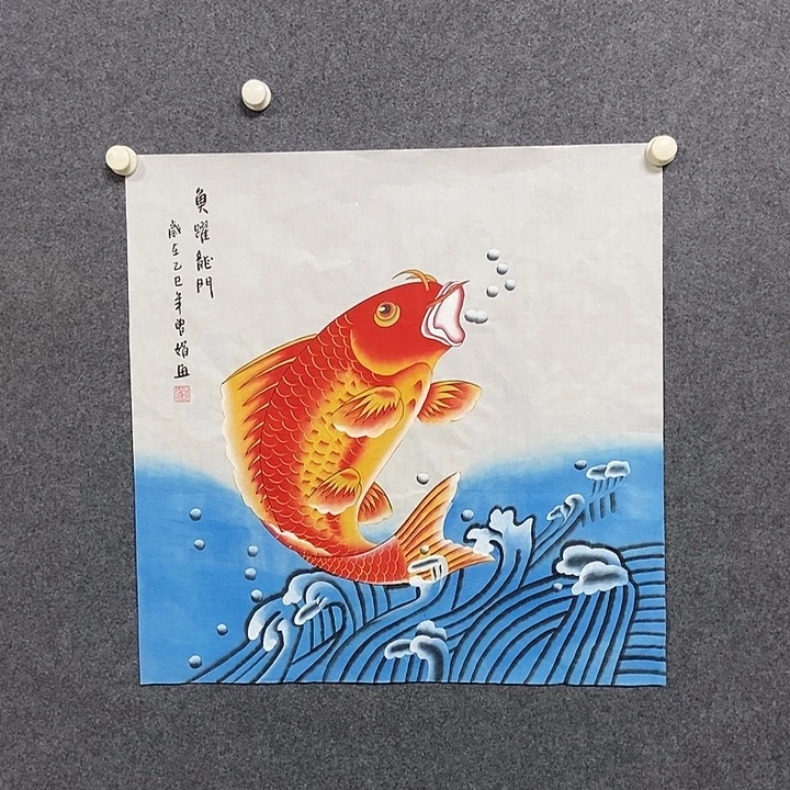 国画四尺斗方工笔花鸟一幅