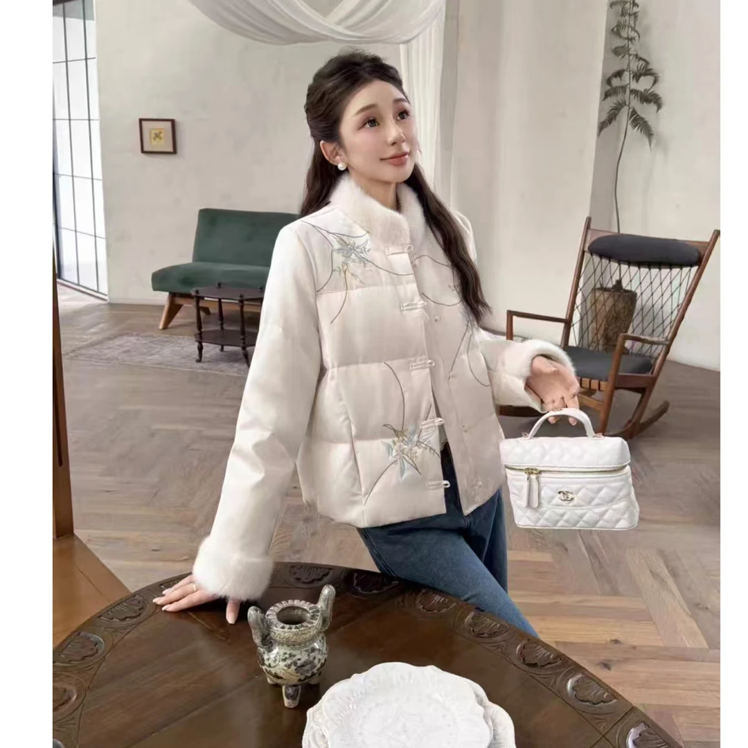 23冬季时尚气质女士国风棉袄