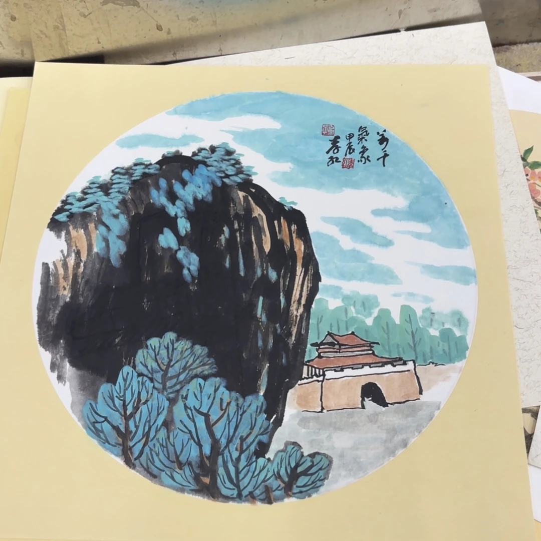 国画38-38卡纸作品童