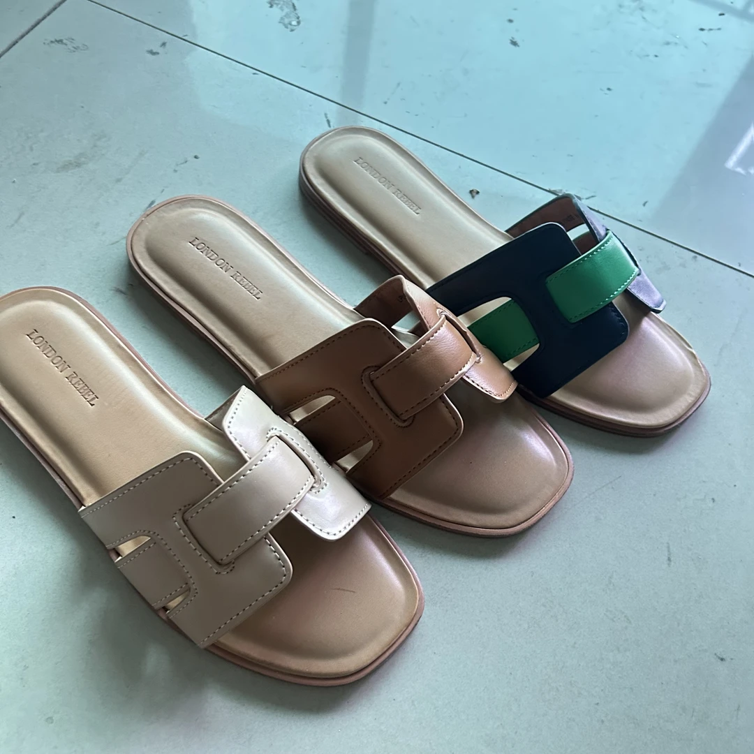 25年新款系带厚底百搭一字带拖-0937