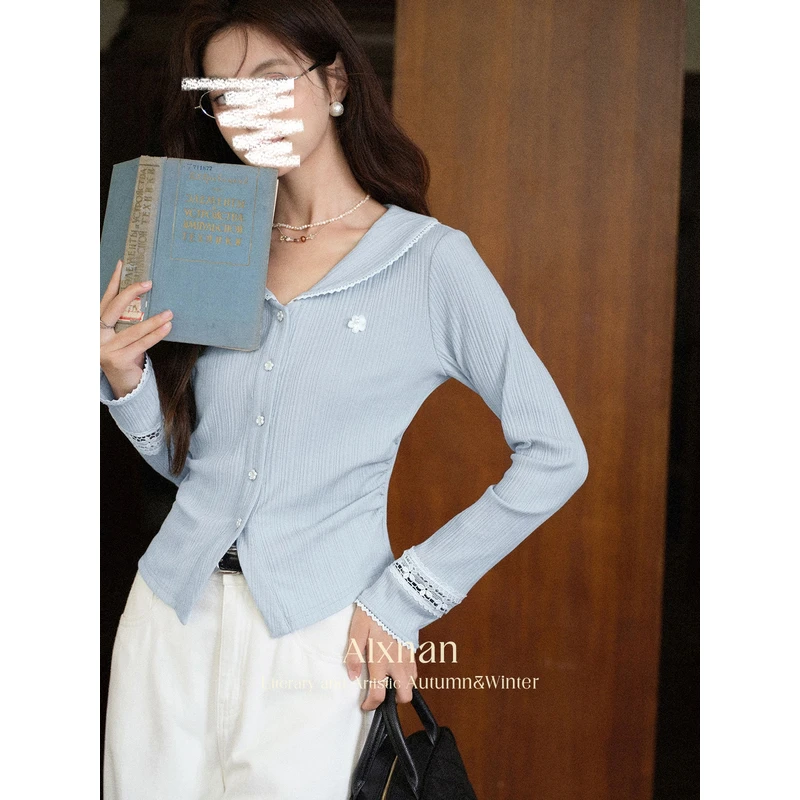 【清清】显瘦套头款保暖修身长袖针织衫L56993