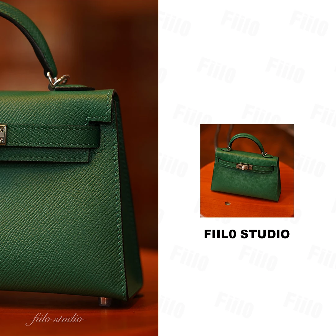 【Fiilo菲洛】S75二代凯epsom掌纹皮钢扣·工作室手工定制斜挎手提包