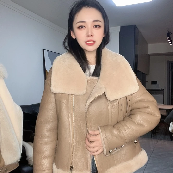 绵羊皮美丽奴皮毛一体L125斤内