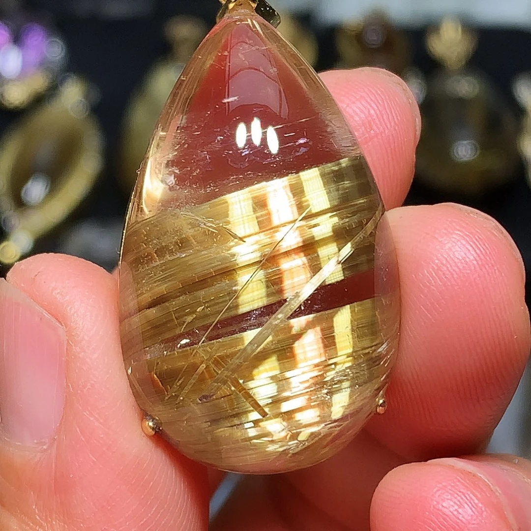 银S925镀金镶嵌珠宝半成品水晶定制款