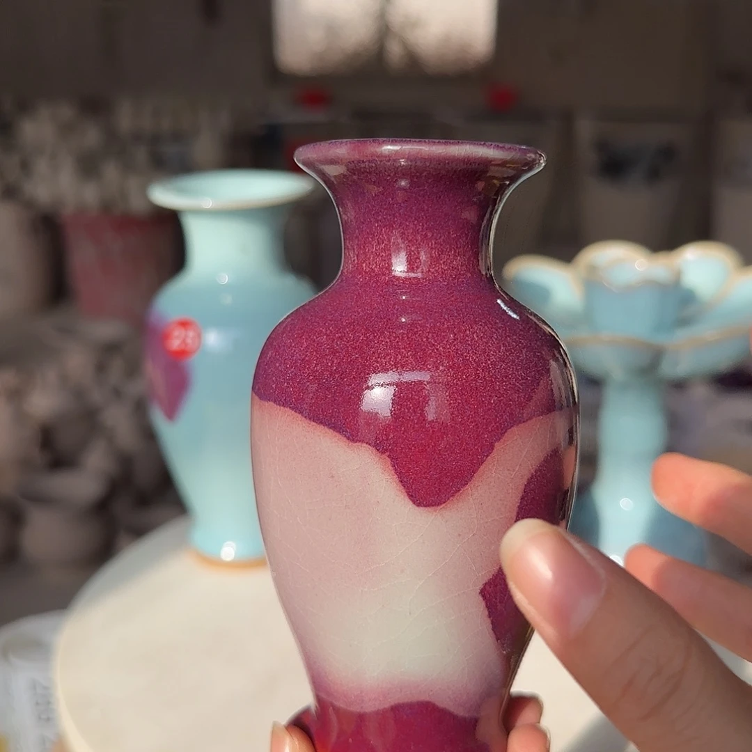 摆件陶郑家钧窑摆件微瑕