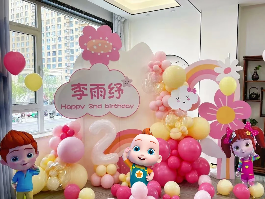 卡通宝贝JOJO生日周岁背景布置装饰KT板套餐男孩女孩