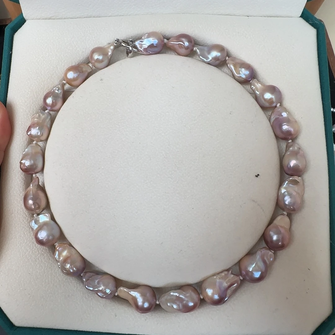 淡水珍珠银S925镶嵌颈饰