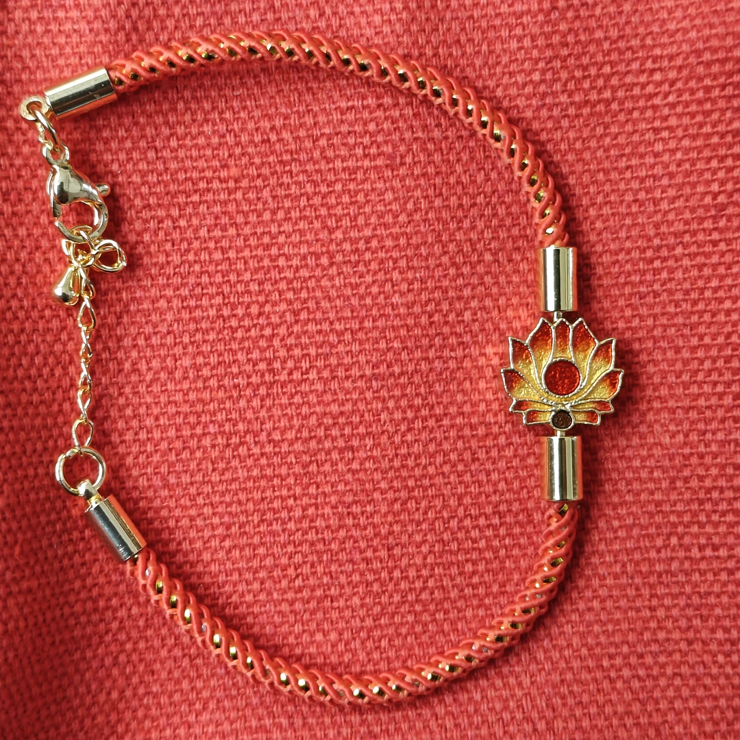 925银手镯 好运莲莲荷气生财手绳手链