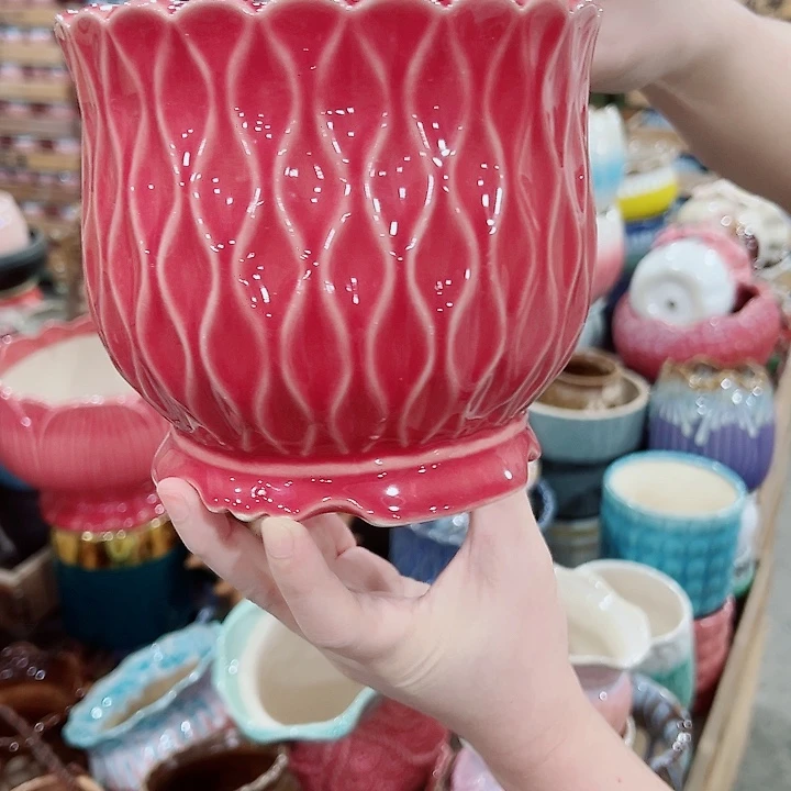 有孔，凑单福利满10元发货陶瓷多肉花盆！