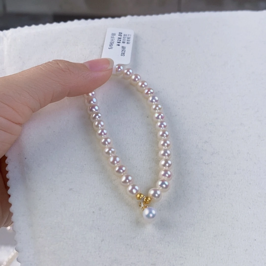 淡水珍珠手绳银S925镶嵌