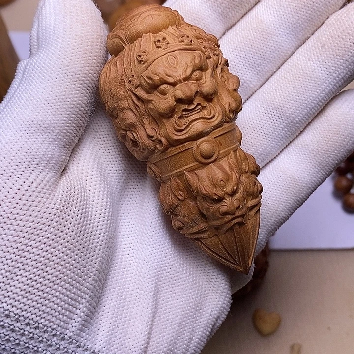 手串/手链檀香木老山檀香雕刻大杵杵把件