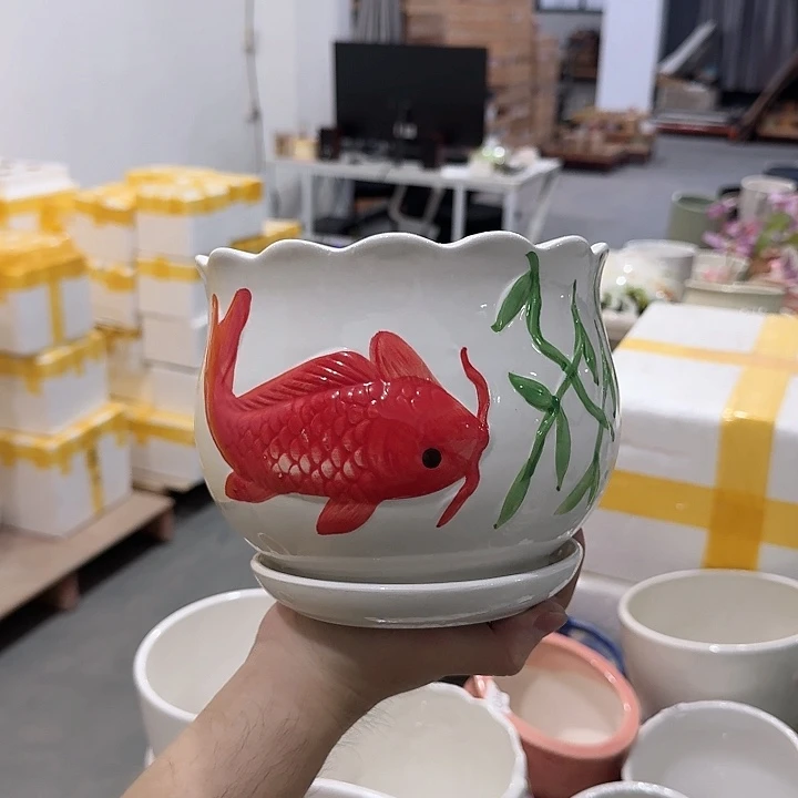 高温陶瓷花盆花盆