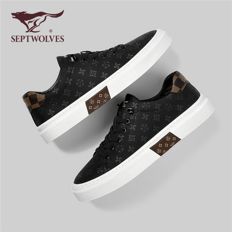 七匹狼官方正品轻奢男鞋秋季透气男士休闲鞋一脚蹬高级感运动板鞋