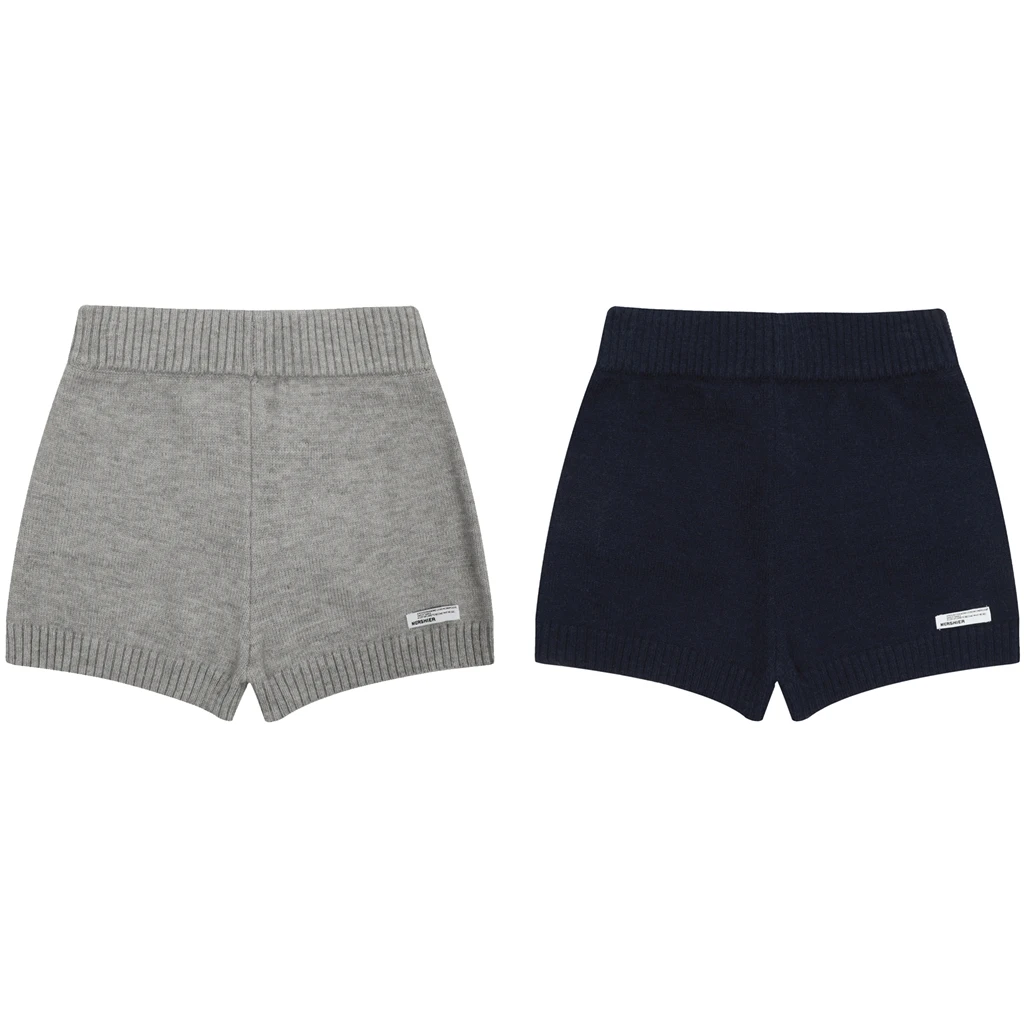 韩版辣妹针织短裤女秋冬季新款修身显瘦休闲百搭直筒纯色简约短裤