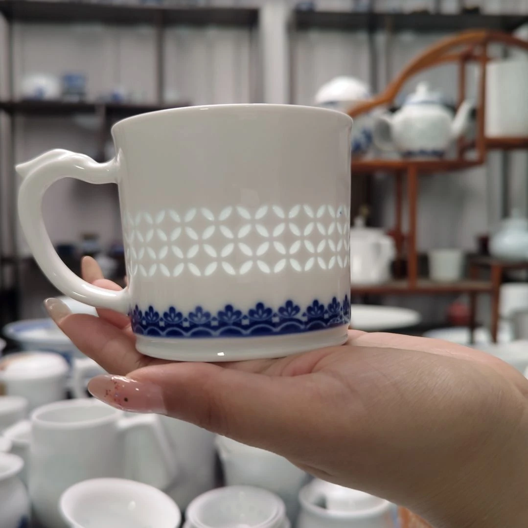 瓷清幽咖啡杯一个景德镇