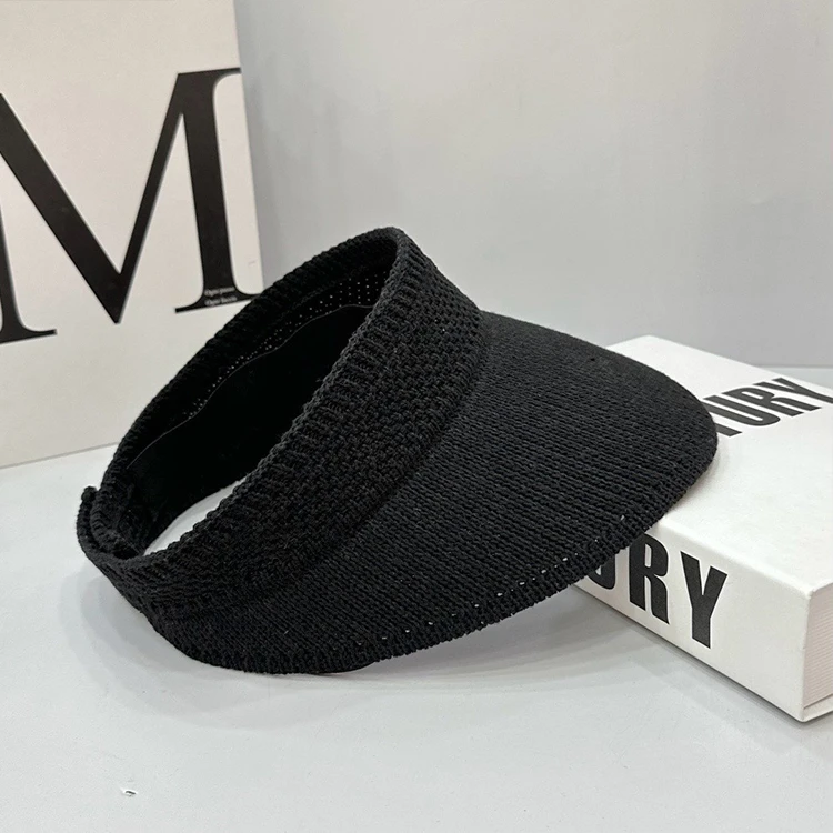 2025夏季新款亚麻纯色防晒空顶草帽女户外出游逛街休闲显脸遮阳帽