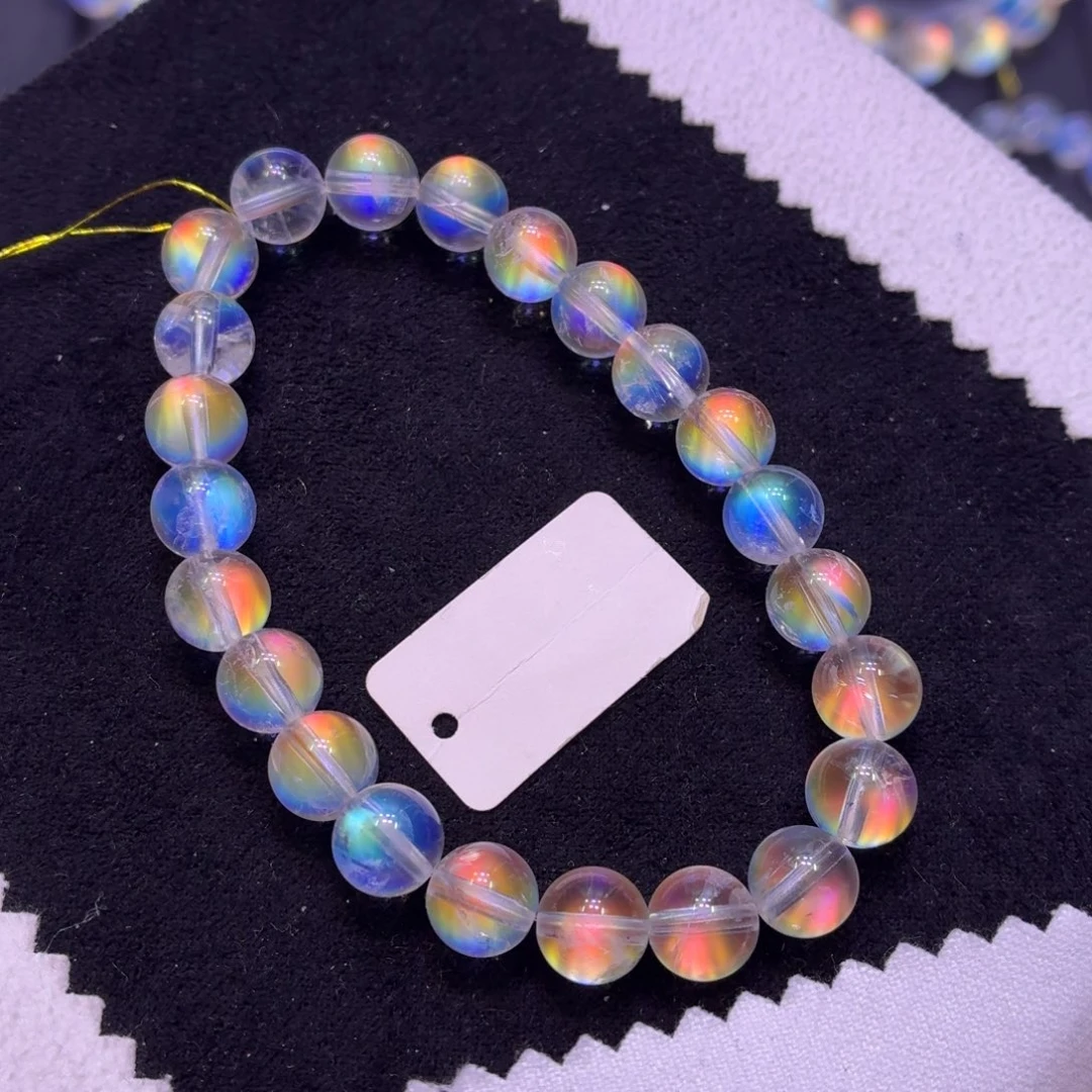 手串月光石未镶嵌23马岛彩月玻璃体精穿8mm