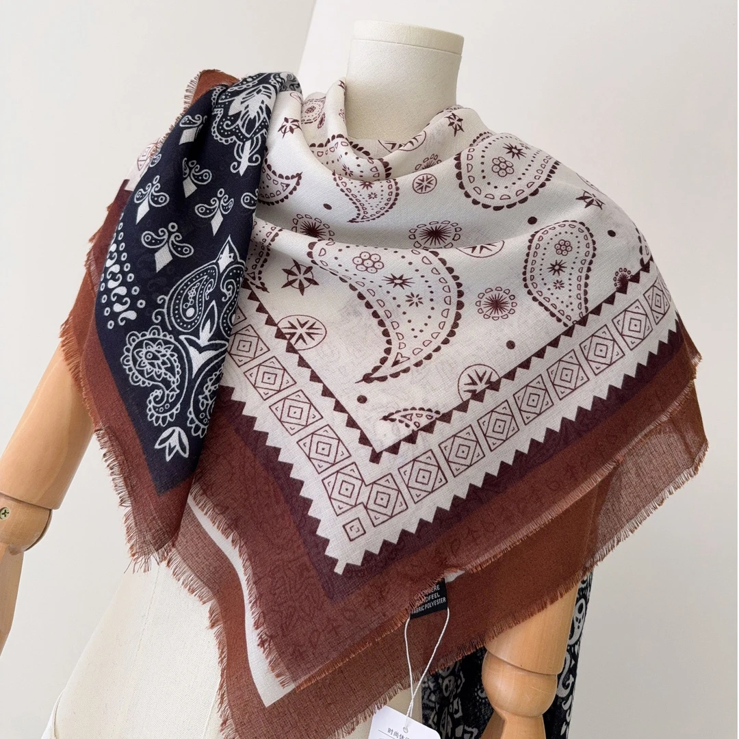 【珍珍优品】轻奢时尚百搭双面印花丝巾P-96453