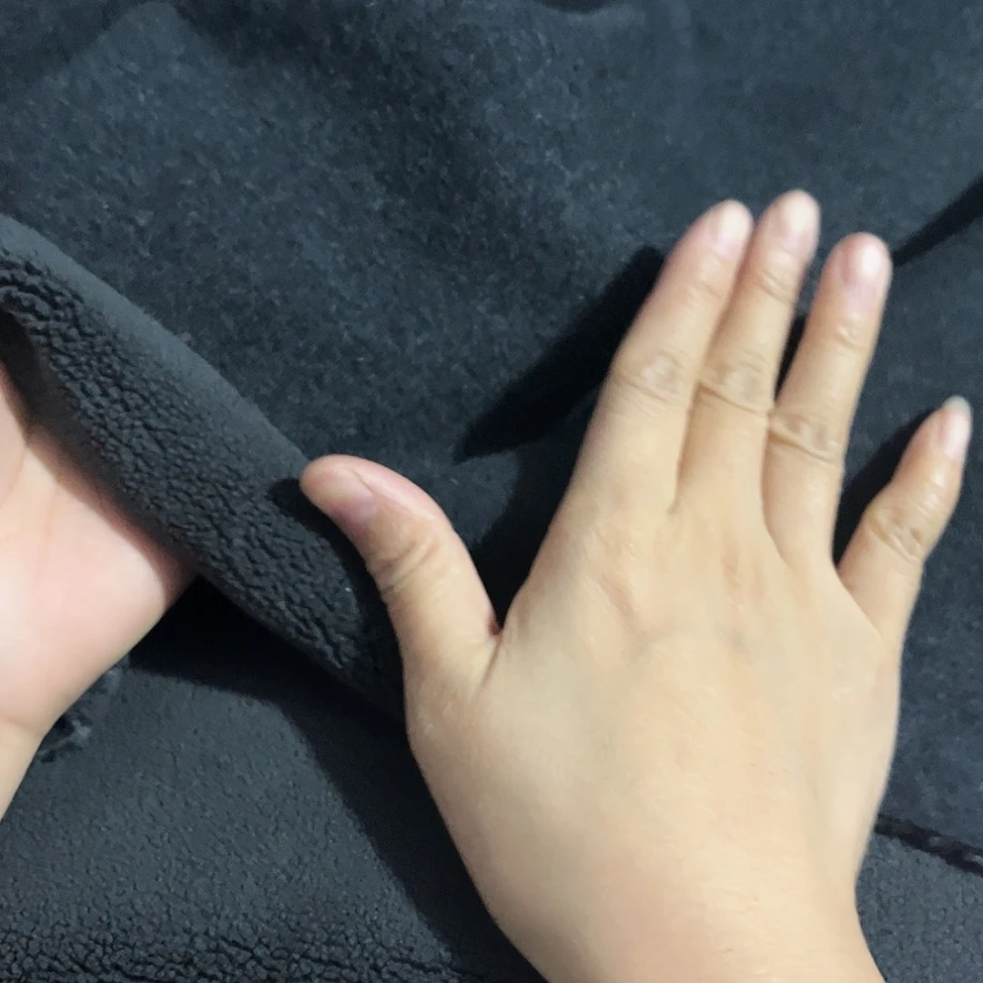 心***酱深灰色羊毛拉架复合奥利绒加厚1米长