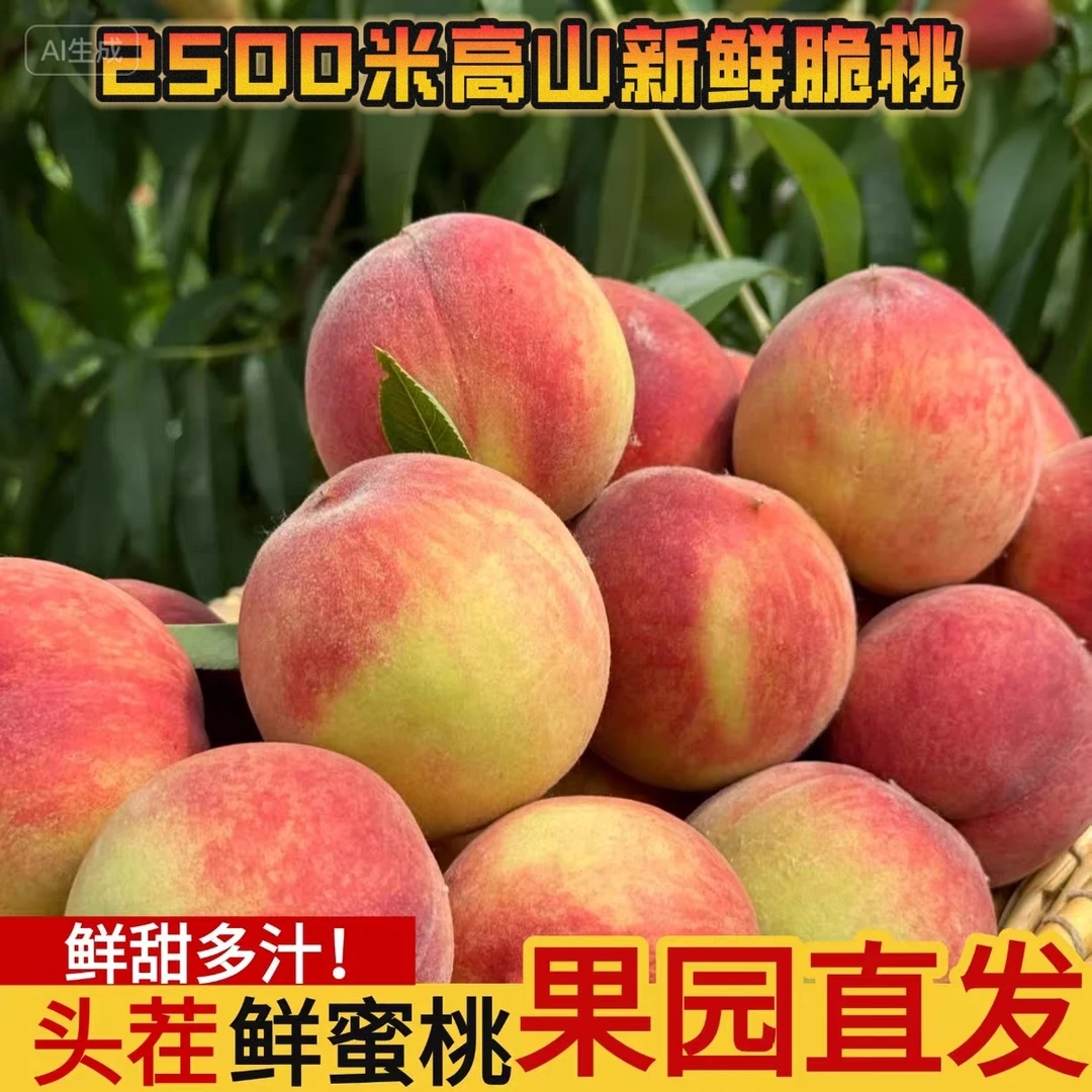 【头茬精选】大凉山雪桃脆甜多汁水果新鲜脆桃冬桃爆甜当季2/5/8斤