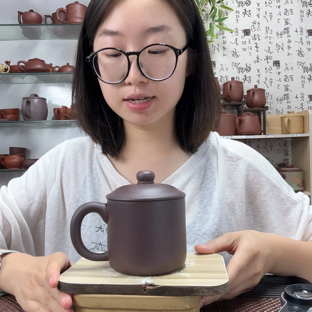 茶壶紫砂原矿大水潭深井紫泥小墩墩办公杯没礼盒400CC