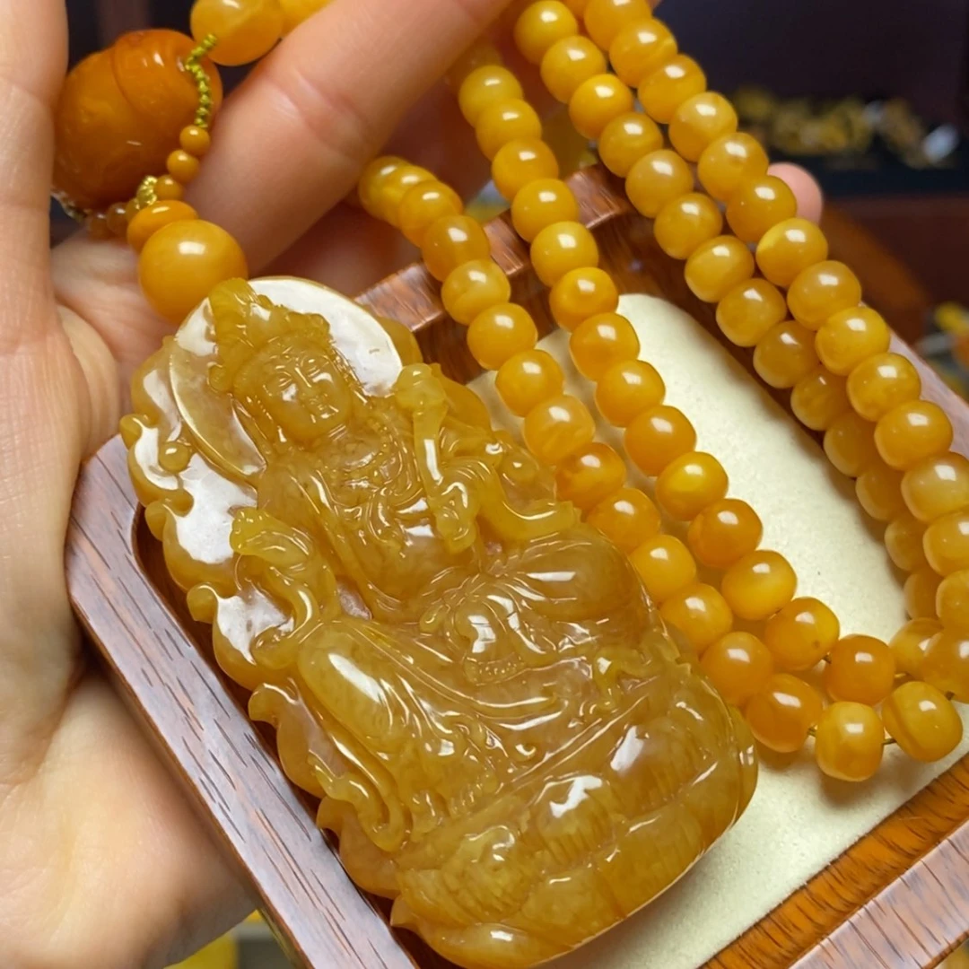 【闪购商品】蜜蜡颈饰未镶嵌项链