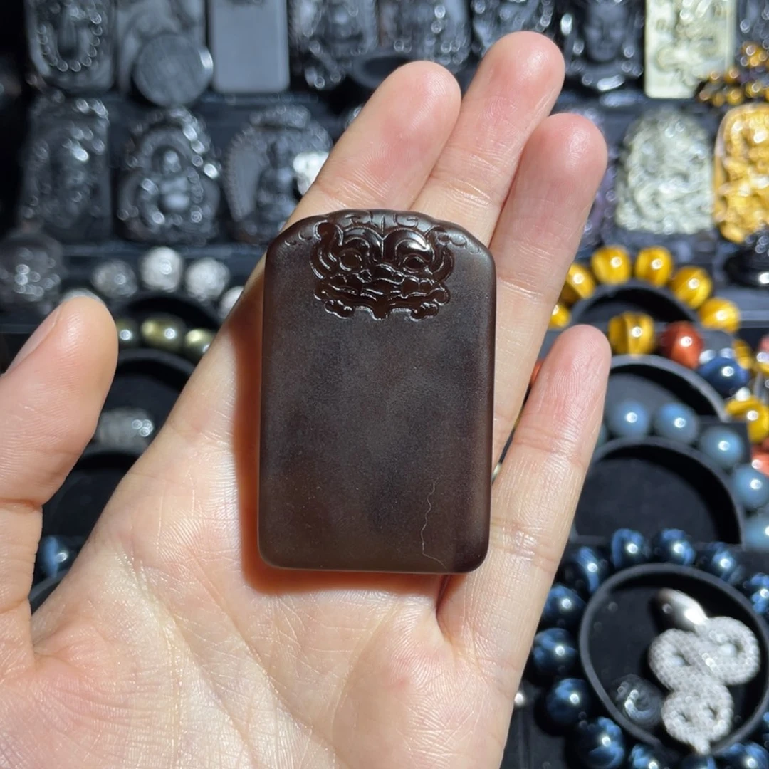 黑曜岩吊坠(赠链)未镶嵌星**海