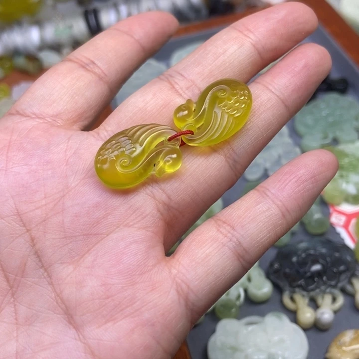 蛇纹石玉合金颈饰